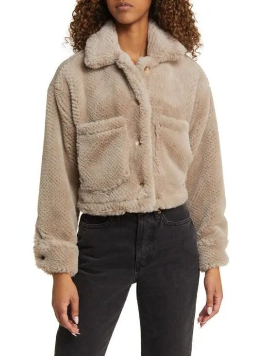 BLANKNYC Jackets & Blazers - BLANKNYC cropped faux fur jacket, size XS, brand new with tags.